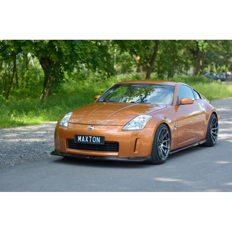 Maxton - LAME DU PARE-CHOCS AVANT / SPLITTER NISSAN 350Z Noir Brillant
