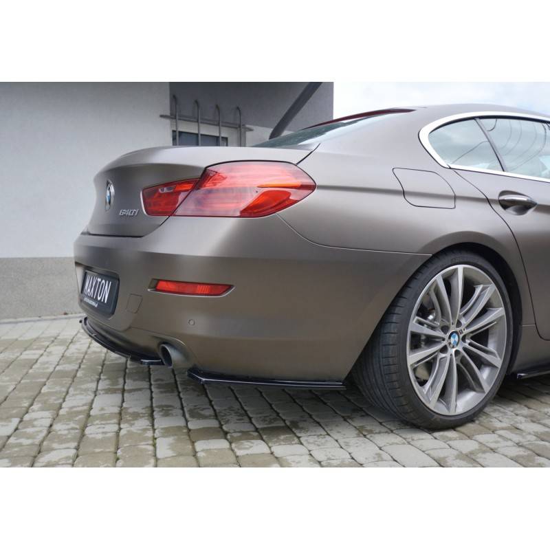 Maxton - LAME DU PARE-CHOCS ARRIERE BMW 6 GRAN COUPÉ Noir Brillant