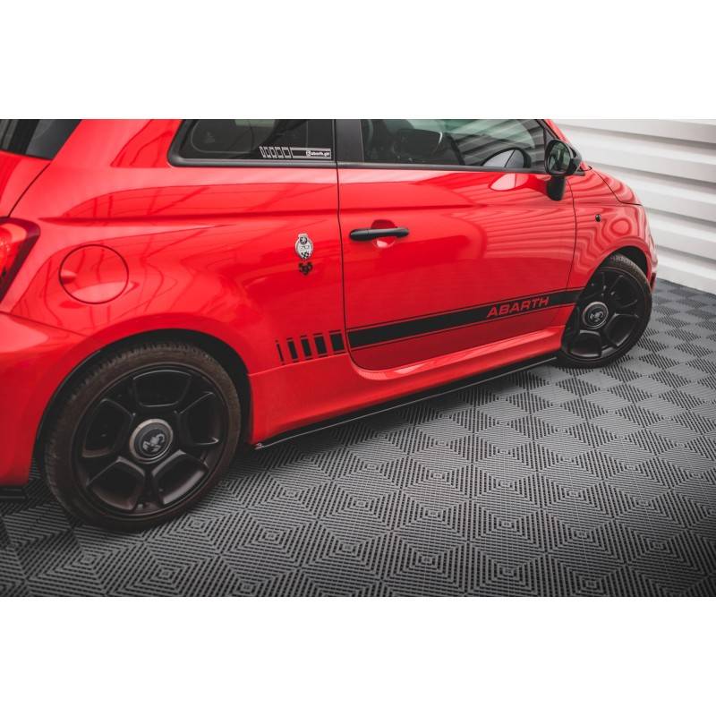 Maxton - SET DES DIFFUSEUR DES BAS DE CAISSE FIAT 500 ABARTH MK1 FACELIFT Noir Brillant Maxton - SET DES DIFFUSEUR DES BAS DE CAISSE FIAT 500 ABARTH MK1 FACELIFT Noir Brillant
