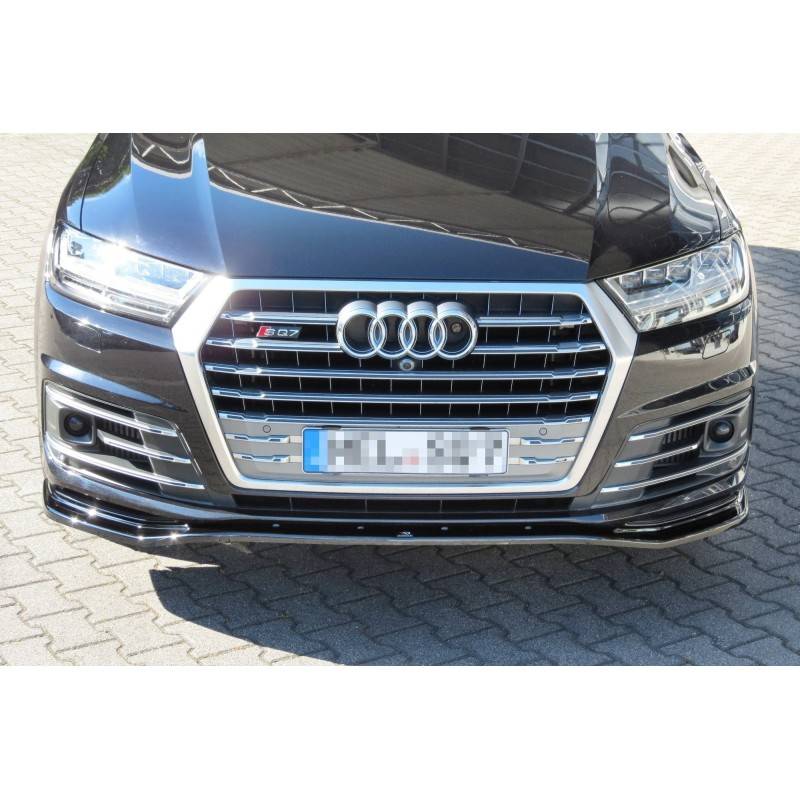 Maxton - Lame Du Pare-Chocs Avant Audi SQ7 / Q7 S-Line Mk.2 Noir Brillant