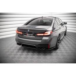 Maxton - CENTRAL ARRIÈRE SPLITTER BMW M5 F90 Noir Brillant