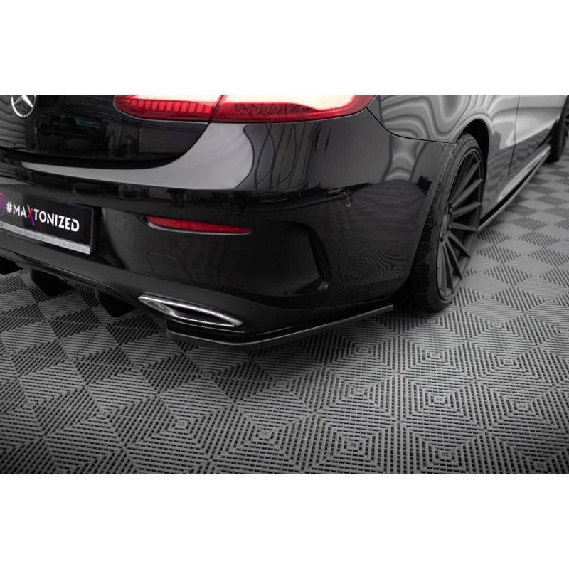 Maxton - Lame Du Pare-Chocs Arriere Mercedes-Benz E-Class W213 Coupe (C238) AMG-Line Noir Brillant