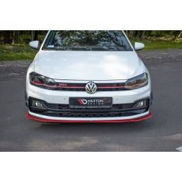Maxton - LAME DU PARE-CHOCS AVANT / SPLITTER V.2 VW POLO MK6 GTI Noir Brillant Maxton - LAME DU PARE-CHOCS AVANT / SPLITTER V.2 VW POLO MK6 GTI Noir Brillant