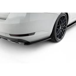 Maxton - Lame Du Pare-Chocs Arriere V.1 Skoda Superb Liftback / Combi Mk3 Noir Brillant