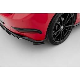 Maxton - Lame Du Pare Chocs Arriere VW Golf 7 R / R-Line Facelift Noir Brillant