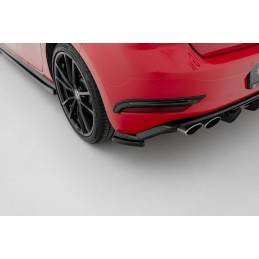 Maxton - Lame Du Pare Chocs Arriere VW Golf 7 R / R-Line Facelift Noir Brillant
