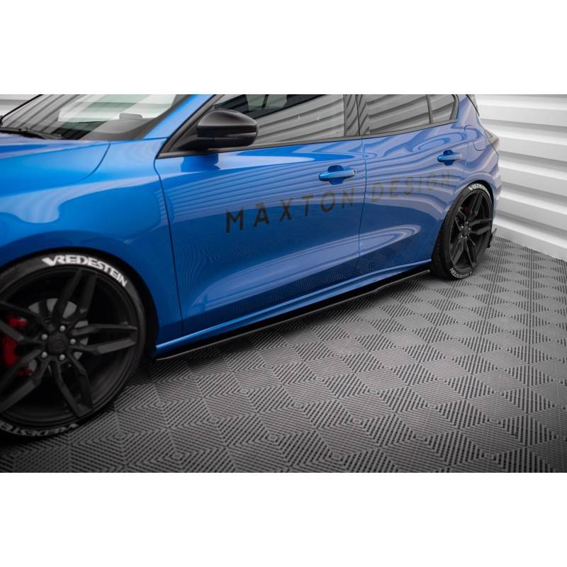 Maxton - Rajouts Des Bas De Caisse Pour V.3 Ford Focus ST / ST-Line Mk4 Noir Brillant
