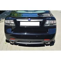 Maxton - CENTRAL ARRIÈRE SPLITTER SAAB 9-3 TURBO X Noir Brillant